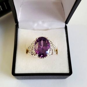 Gorgeous Amethyst Simulant Ring